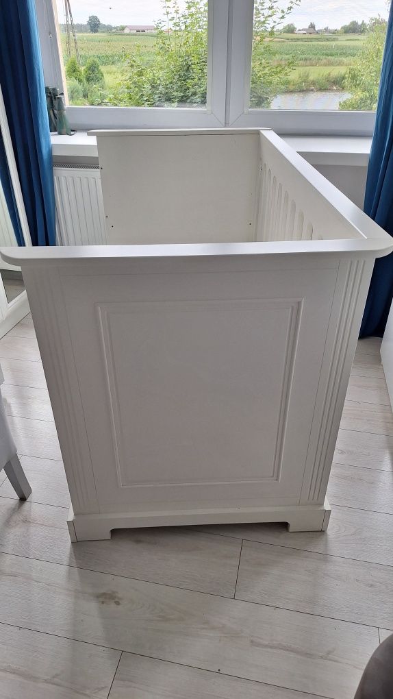 Łóżeczko Ines Elegant White 70x140 z funkcją tapczanika + materac