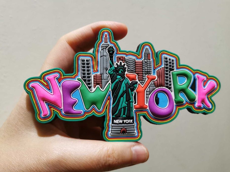 Duży gumowy magnes na lodówkę Nowy Jork New York USA
