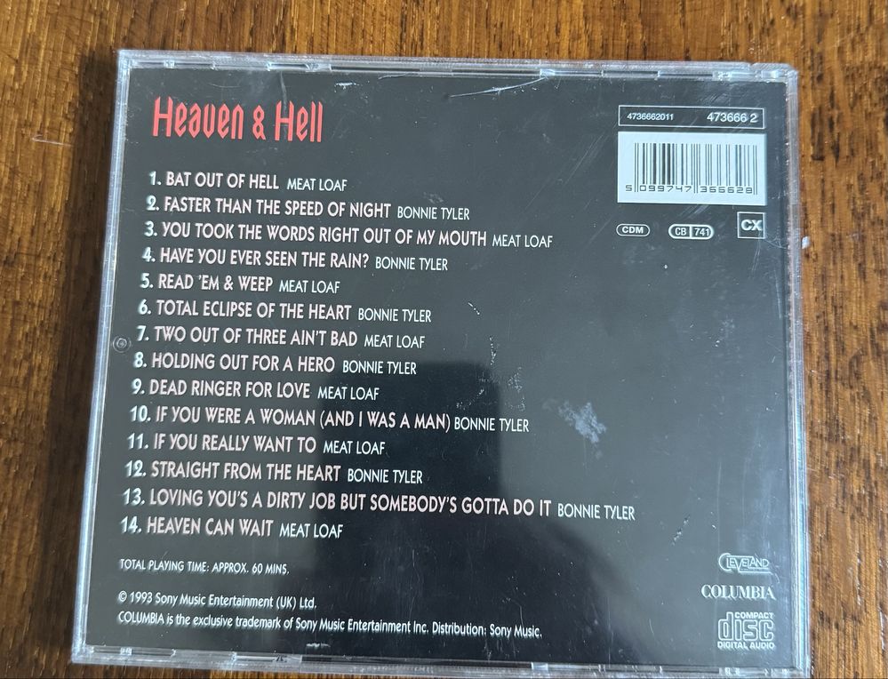 Meat Loaf, Bonnie Tyler - Heaven and Hell CD