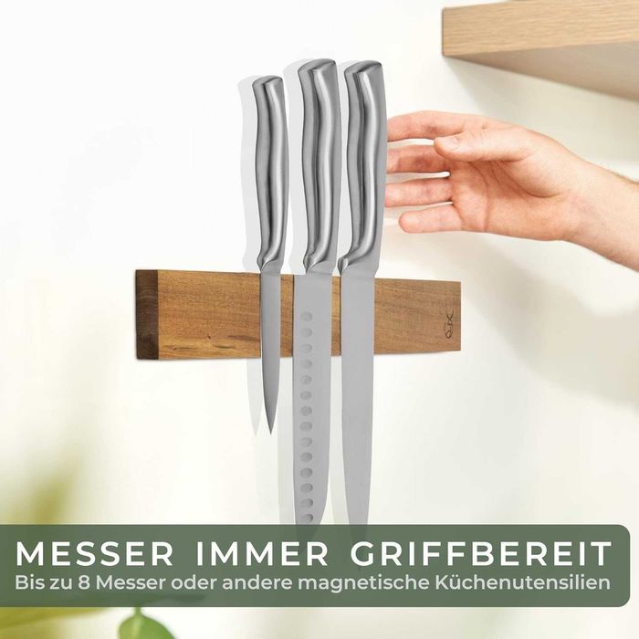 Nowa drewniana listwa magnetyczna na noże / stojak / WALDWERK !A3070A!