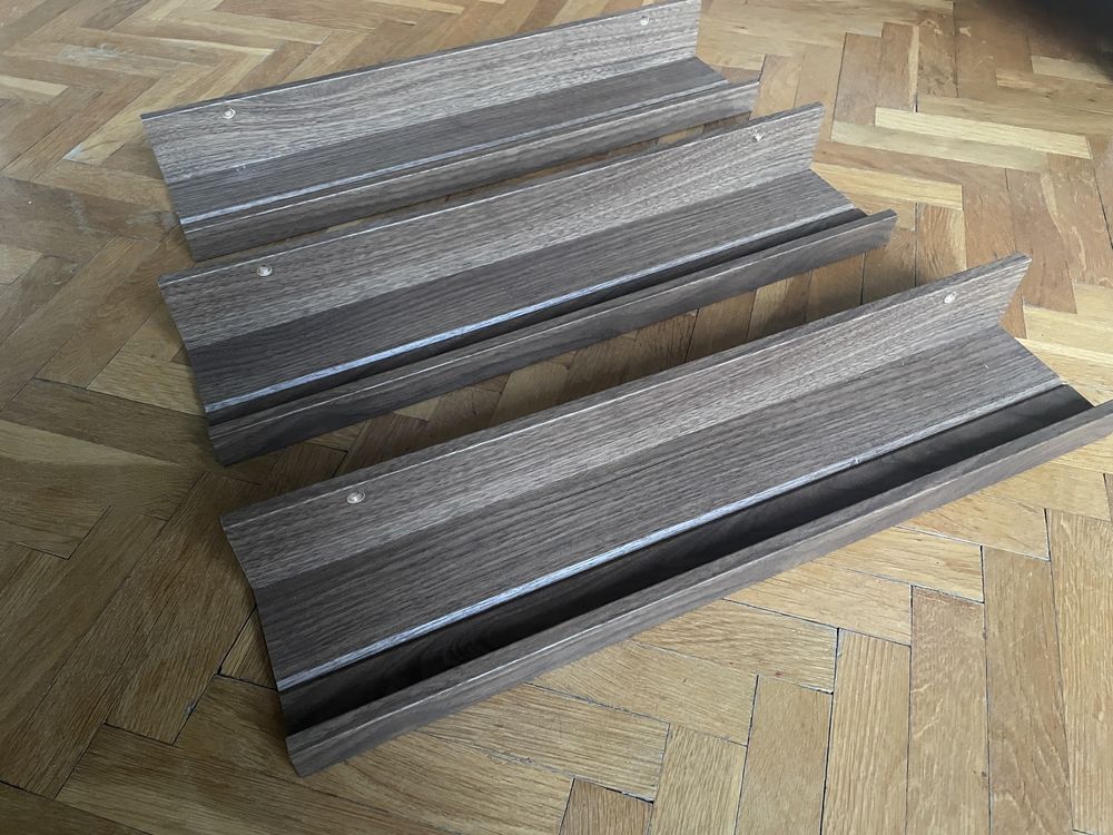 3 półki na zdjęcia Ikea Mosslanda (kolor orzech)