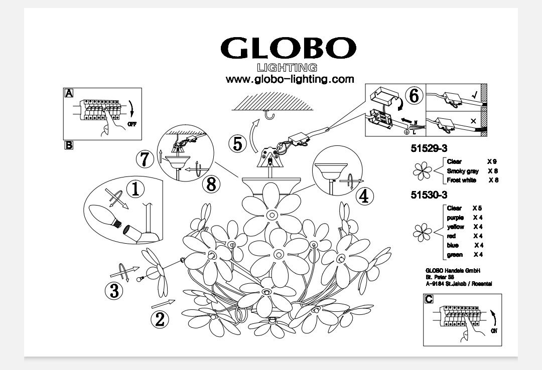 Plafon RAINBOW 51529-3 GLOBO