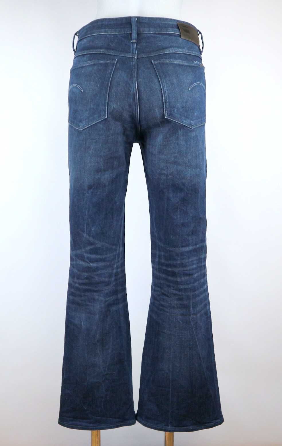 G-Star RAW 3301 Flare spodnie jeansy W30 L30 dzwony pas 2 x 40 cm