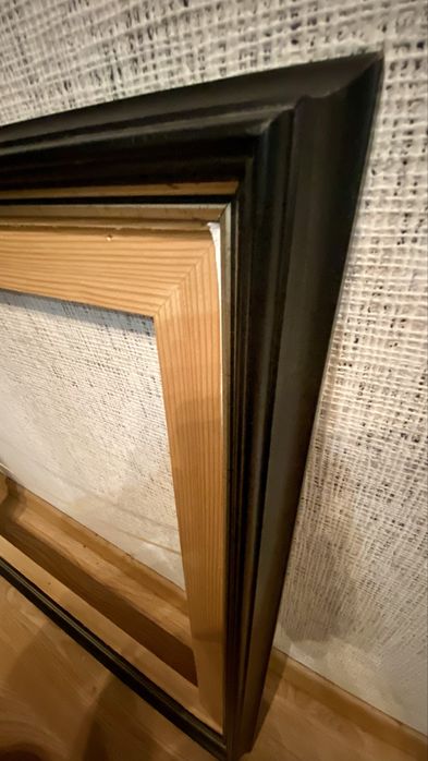 Рамка для картини 66х66 чорна-срібло (велика) або пишіть свою ціну!