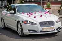 Auto do Ślubu samochód na Wesele Ślub limuzyna biała perła Jaguar XF