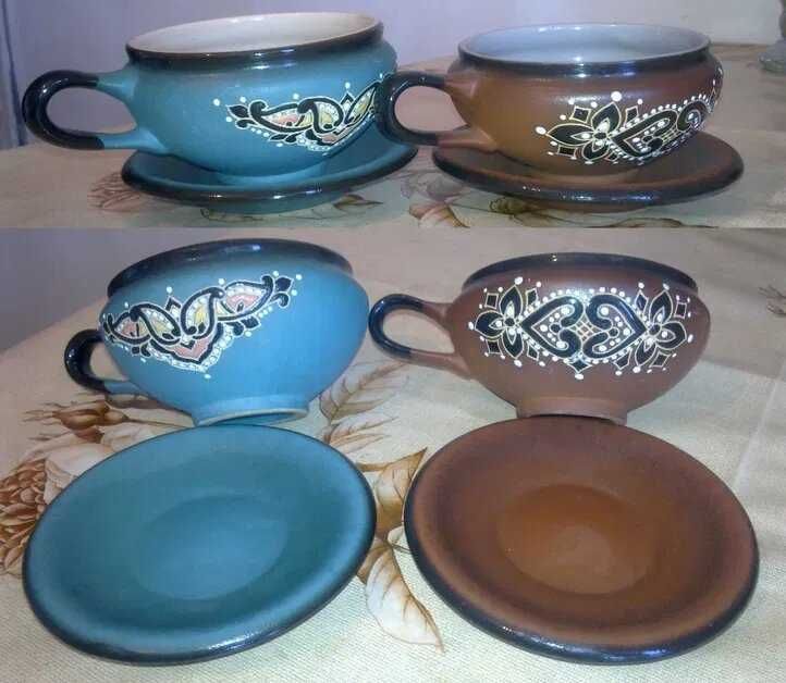 Чашки кофейные, чайные, стаканы, рюмки, кувшин, тарелки