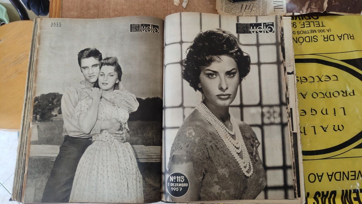 Revistas Antigas Encadernadas de Cinema " STUDIO " Anos 50