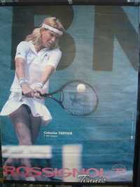 Poster de ténis anos 80 - Catherine Tanvier – Rossignol F300 Tennis