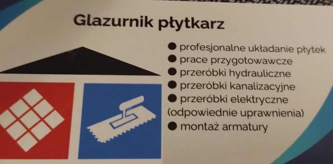 Glazurnik, płytkarz wykończenie wnętrz Środa Wielkopolska, Poznań