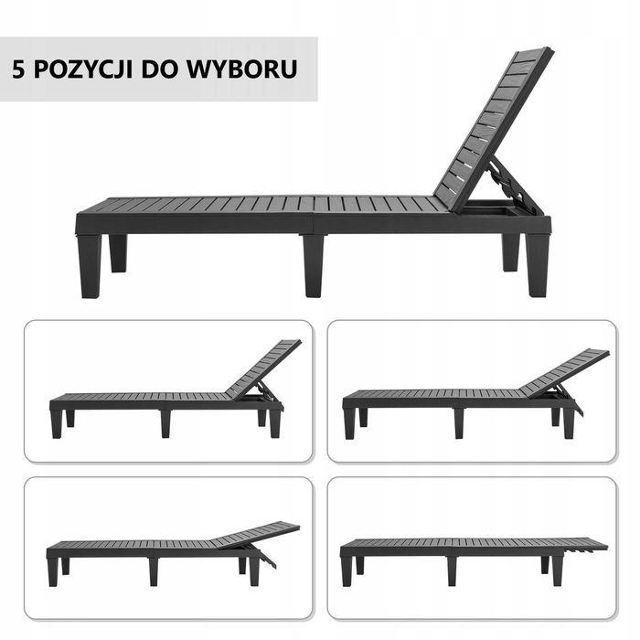 Leżak ogrodowy nowy regulowany