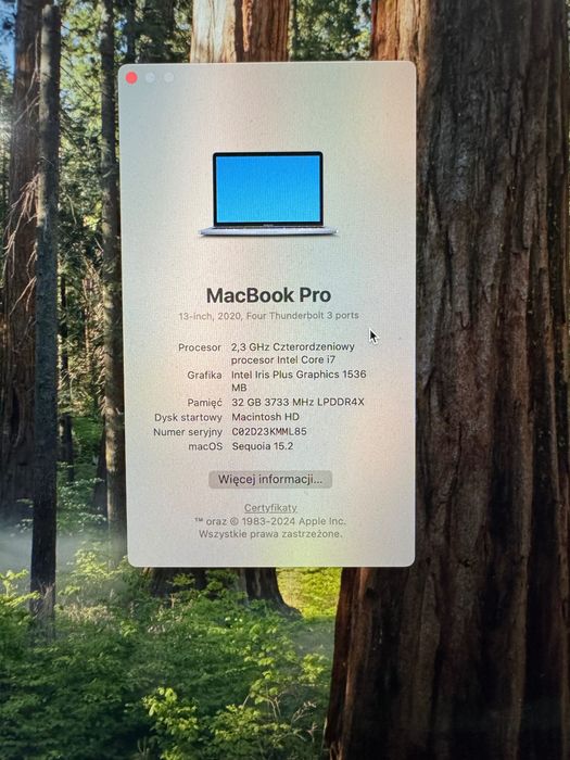 Apple MacBook Pro 13 2020 i7, 32GB, 1Tb SSD