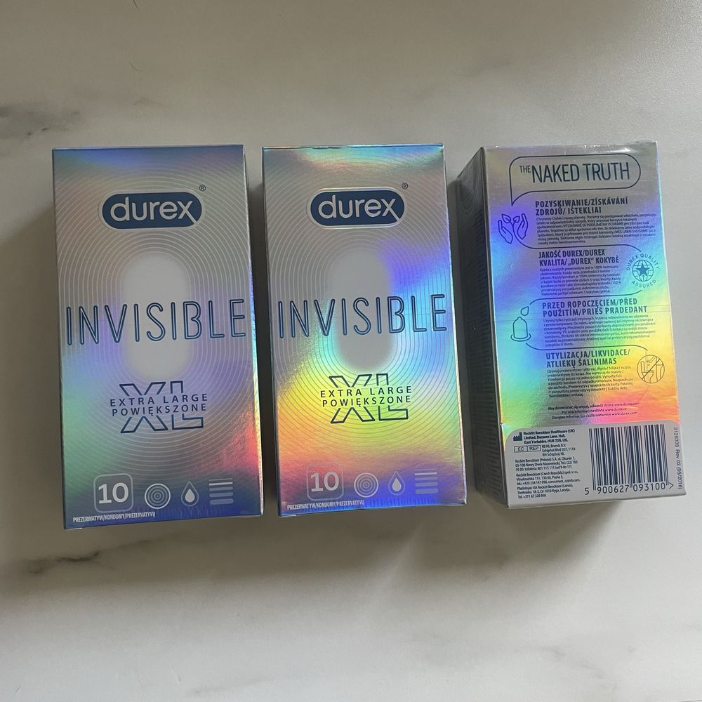 Durex Invisible Extra Large prezerwatywy powiększone 30szt