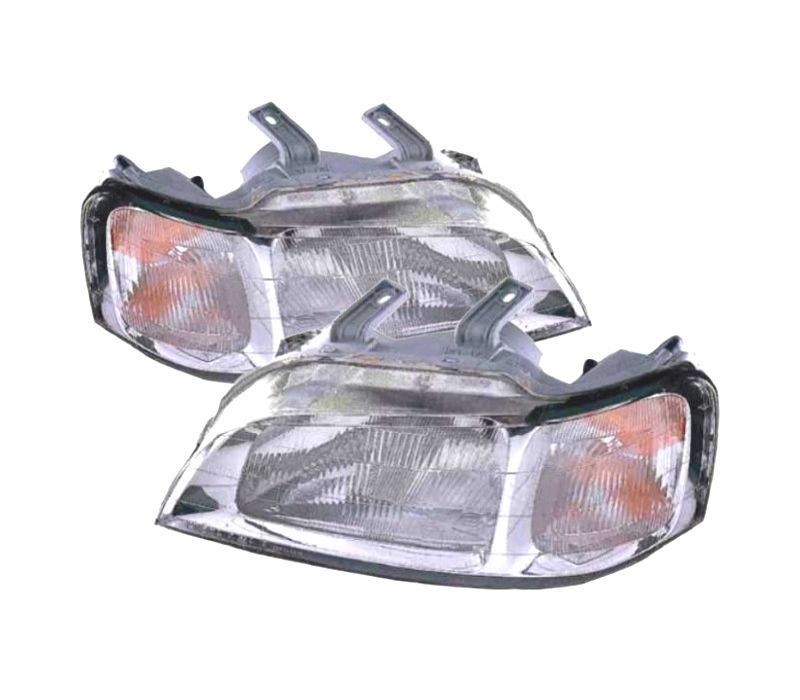 FARÓIS OPTICAS HONDA CIVIC 5P 97-01 FUNDO CROMADO