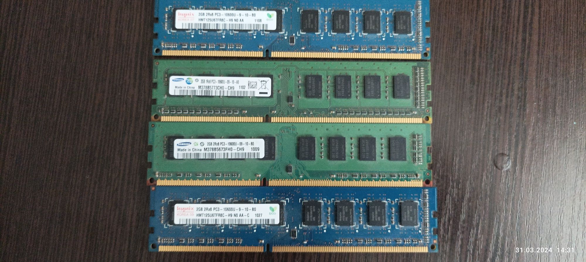 Оперативная память для пк 4х2(GB) ddr3