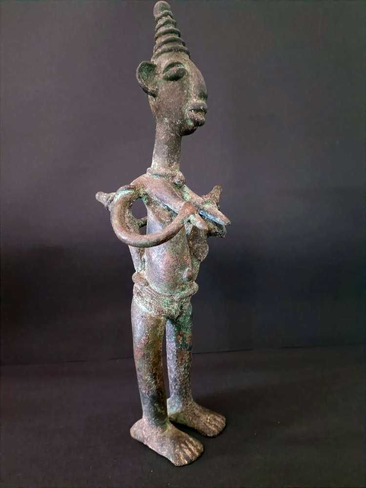Figurka Macierzyństwo - Brąz Afrykański - Sao - Chad - Afryka