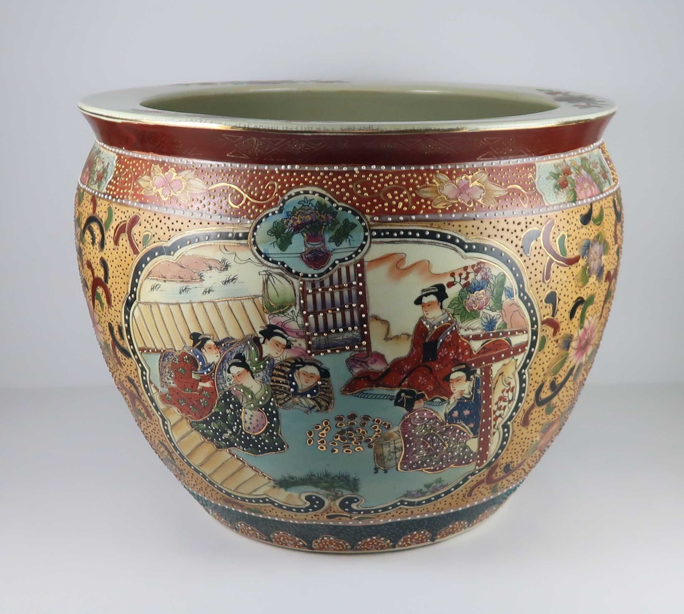 Vaso Cachepô de Grande Porte - Porcelana da China - 36 cm