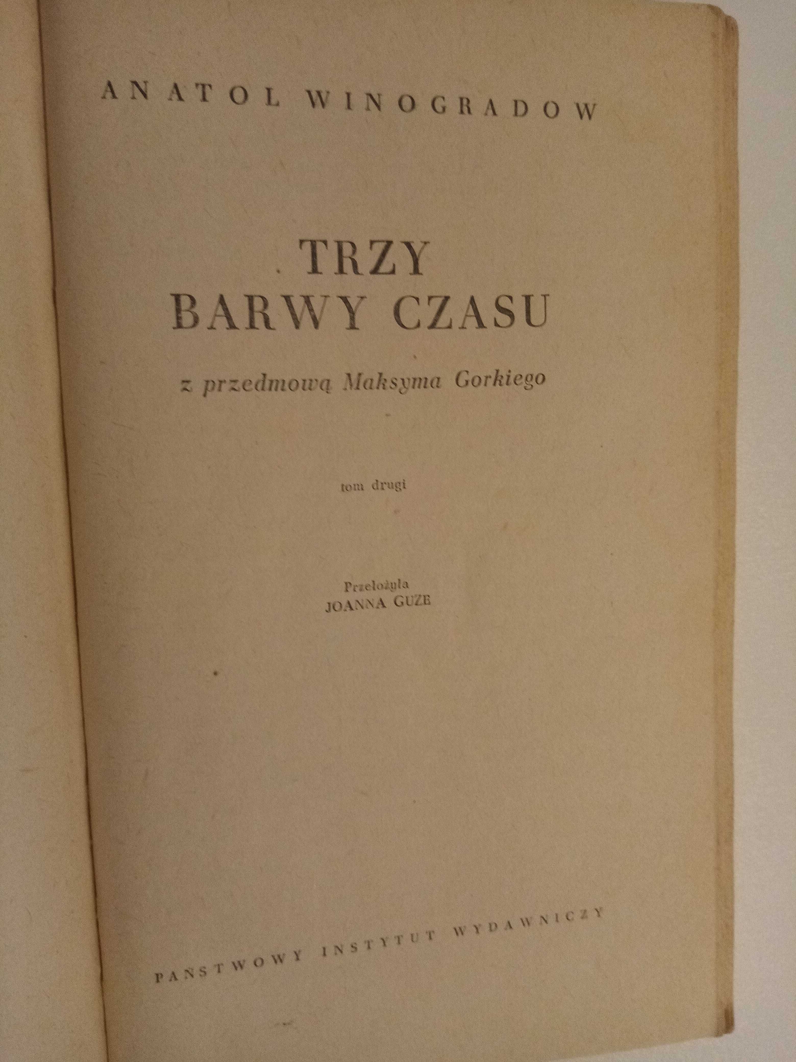 trzy barwy czasu Winogradow Anatolij