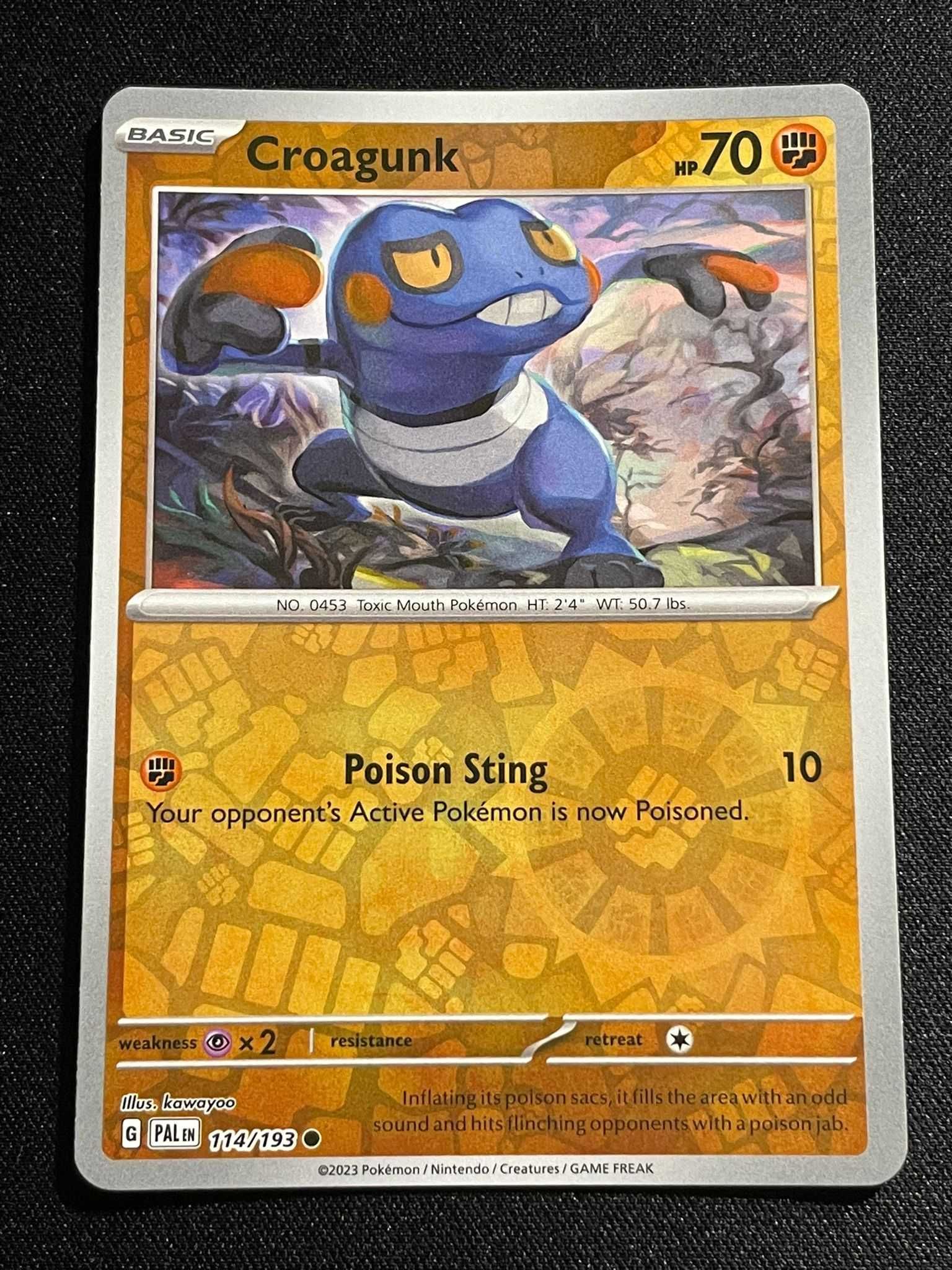 Carta Pokémon Croagunk 114/193 Paldea Evolved