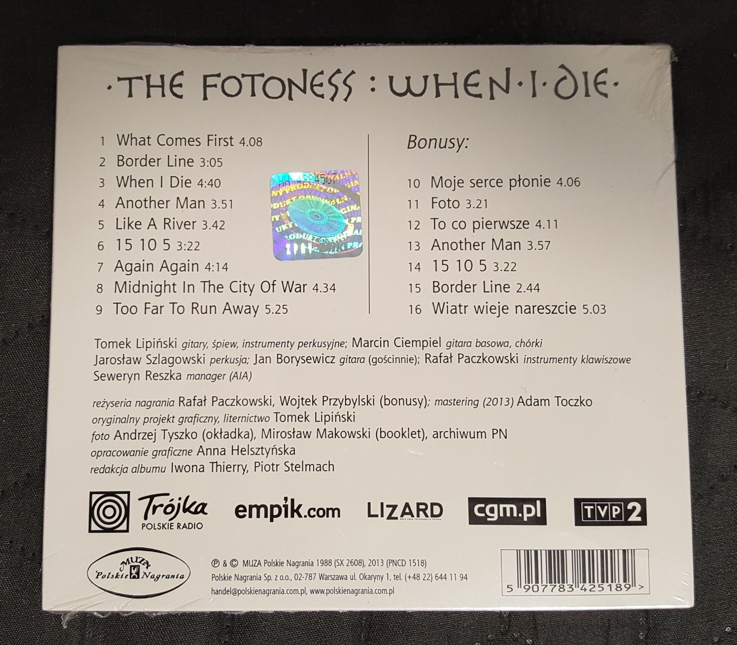 The Fotoness When I Die CD Unikat