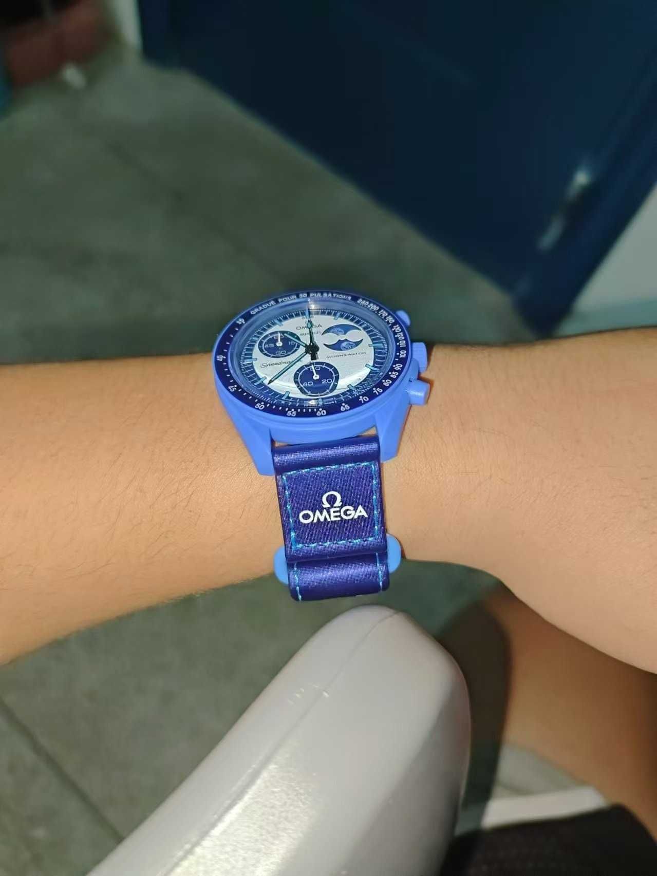 MoonSwatch Super Blue Moon - model SO33N700 nowy!
