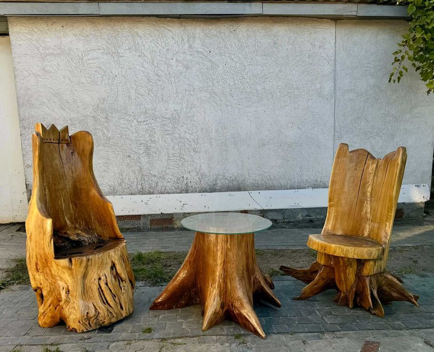 Декоративні вироби з дубових пнів і коренів