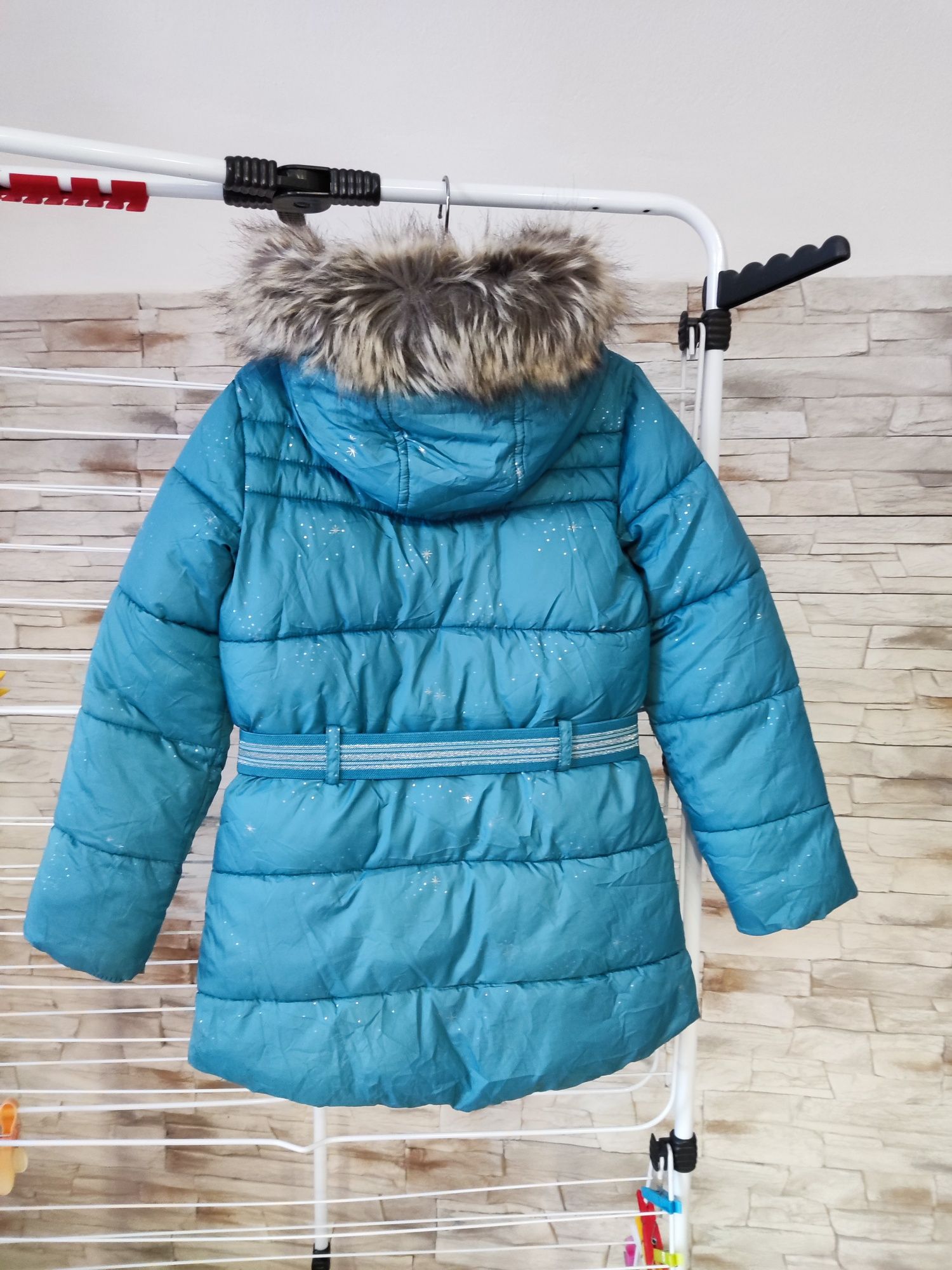 Kurtka Zimowa dziewczęca C&A Frozen, Disney Parka rozmiar 128