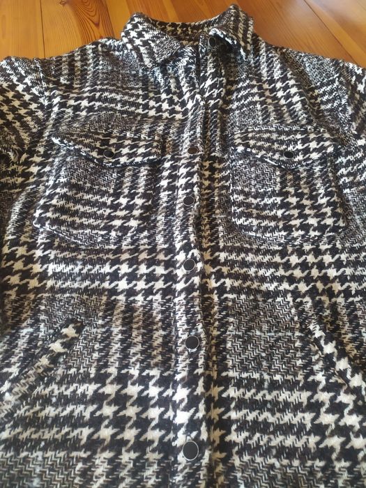 Kurtka koszulowa Damska tkana marynarka koszulowa Tchibo, wzorzysta, s
