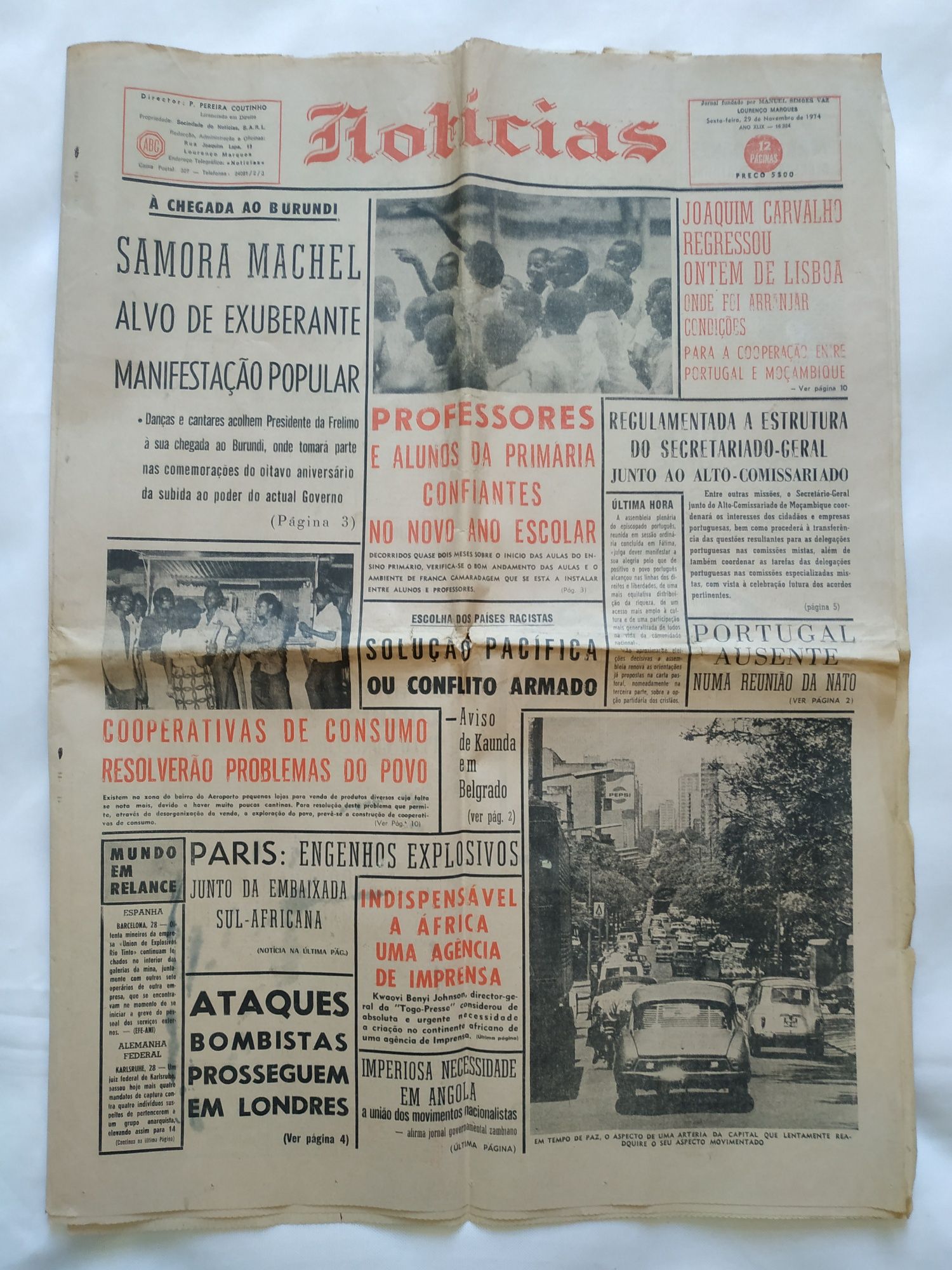 Cinco Jornais de Moçambique de Pós 25 de Abril de 1974