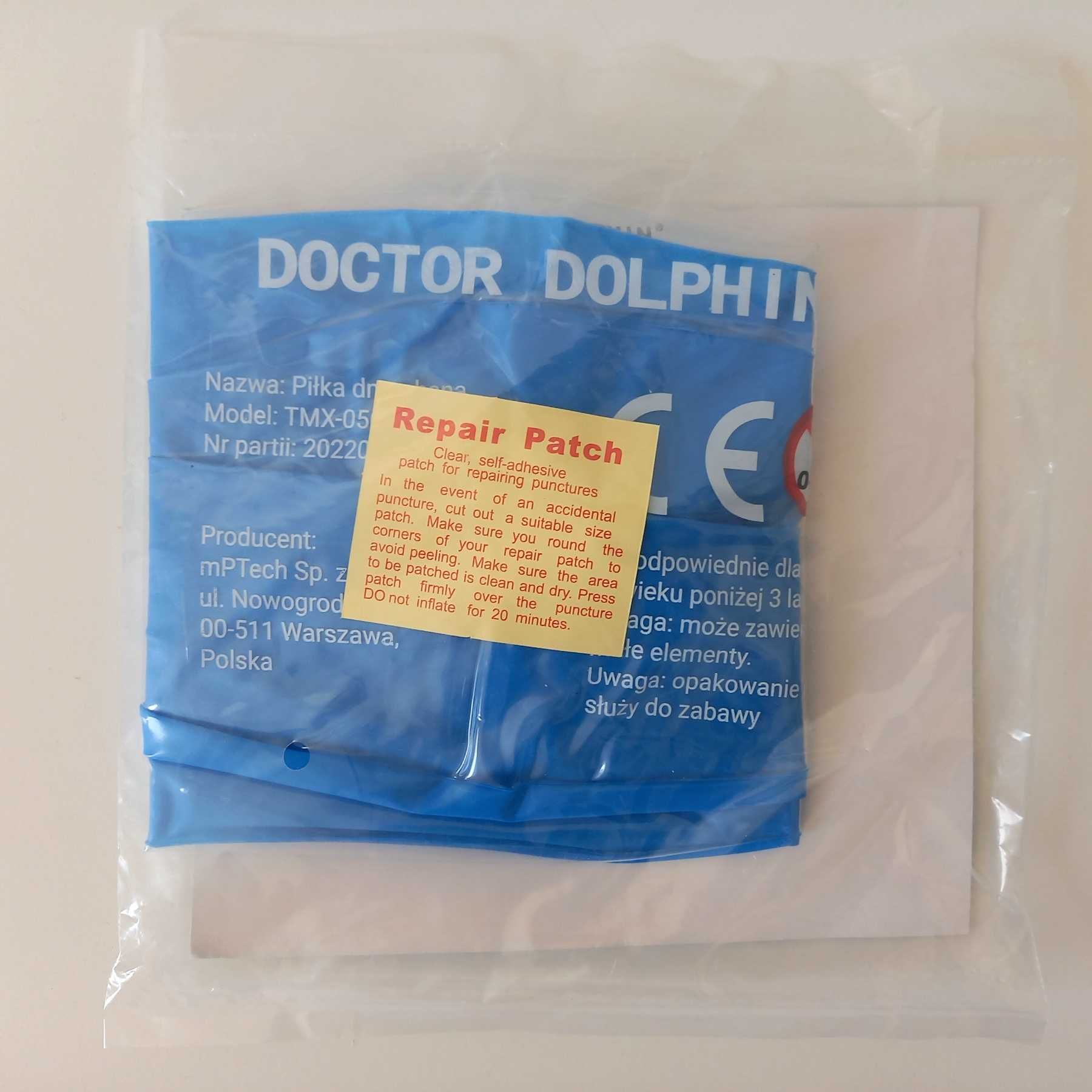 Dmuchana piłka plażowa Doctor Dolphin niebieska