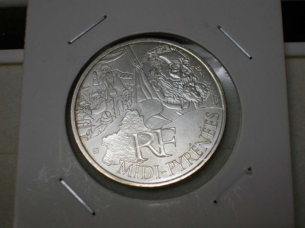 França / moeda 10 euros - 2012 / Midi-Pyrenées / Prata