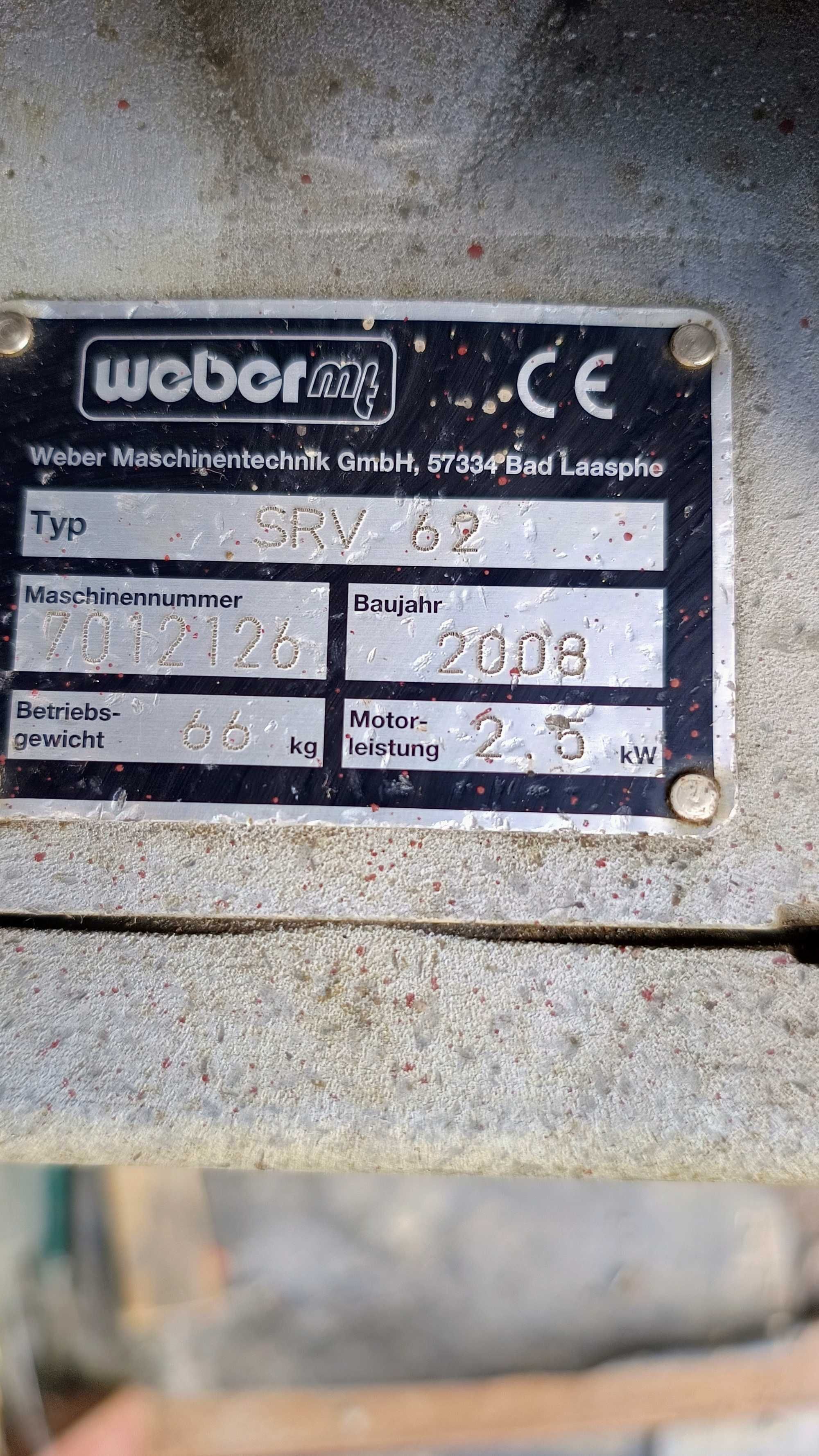 Ubijak stopowy - stopa do zagęszczania Weber SRV62
