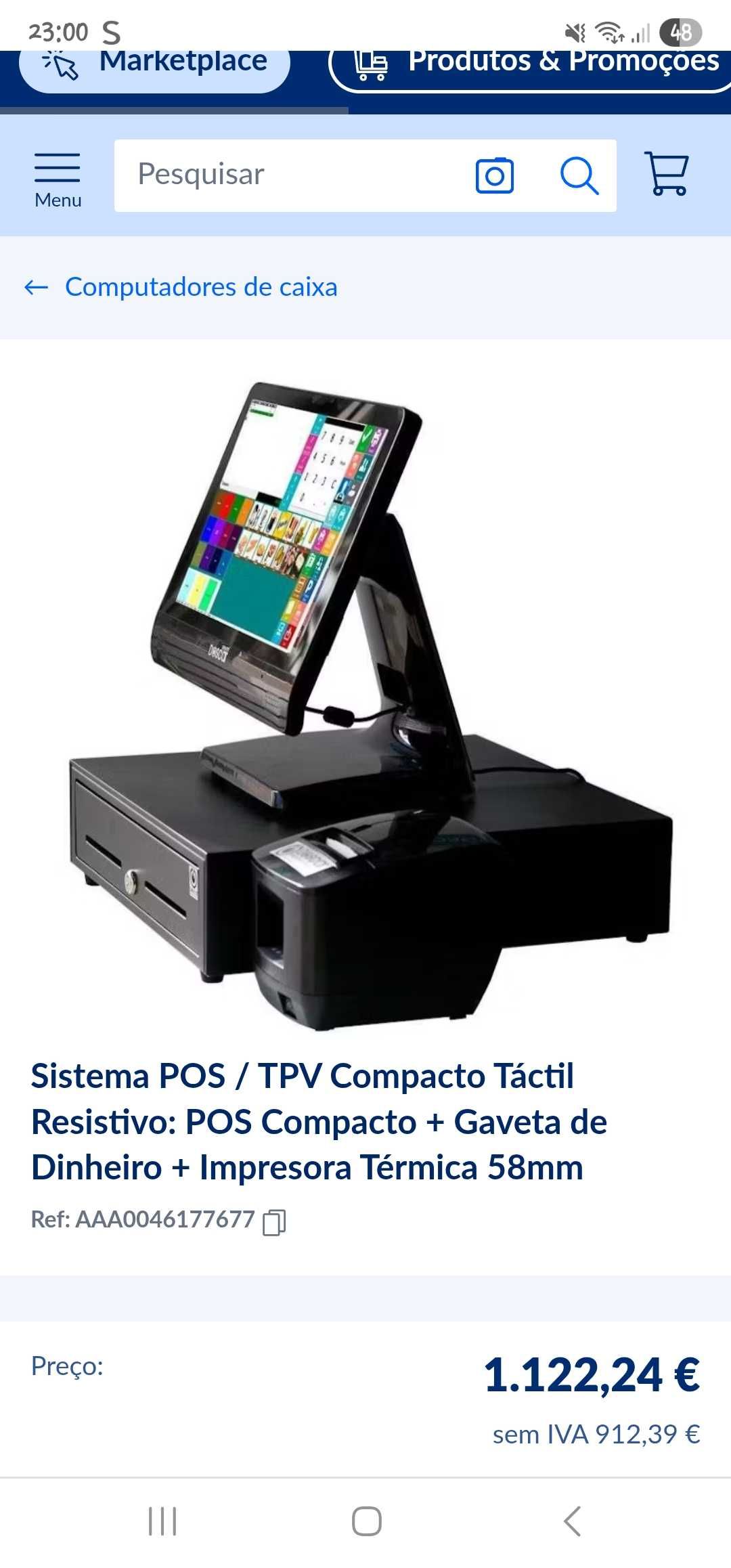 Vendo registadora com 6 meses de utilização