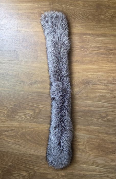 Натуральна опушка на капюшон комір чорнобурка пісец енот