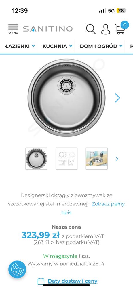 Zlewozmywak stalowy, firmy Blanko