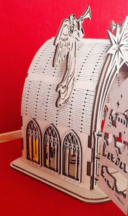 Presepio em madeira corte a lazer