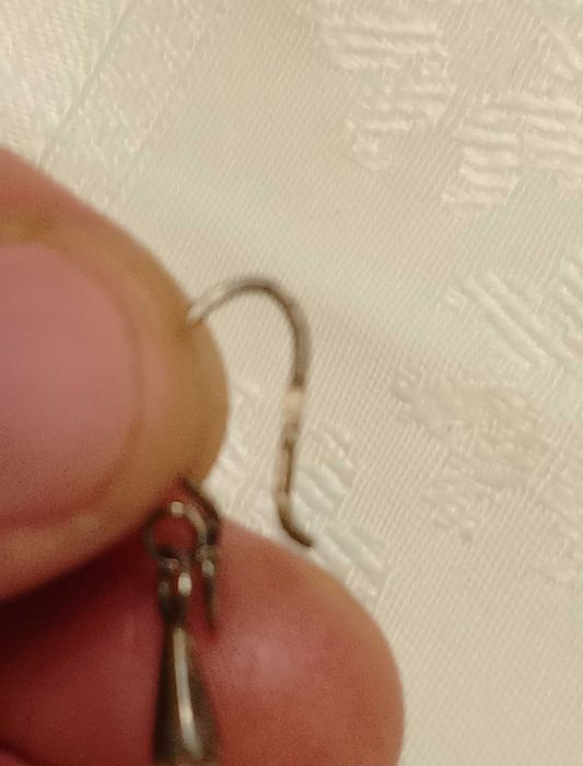 Советские серебряные серьги 916 пробы МЮ с горным хрусталем