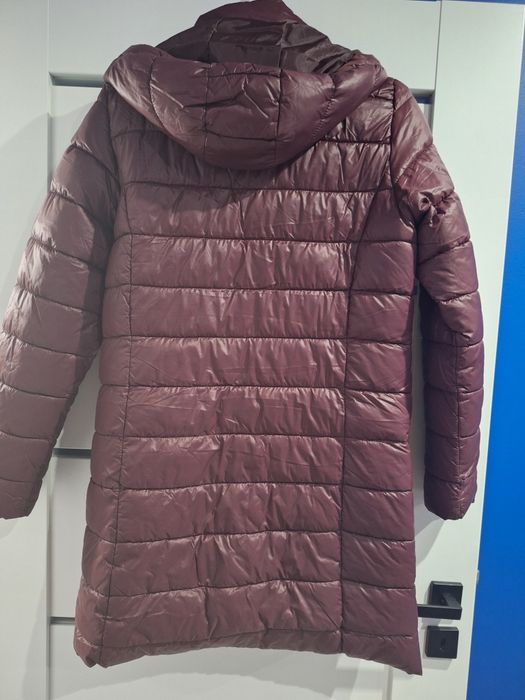 Pikowany płaszcz z kapturem, NOWY ! Rozm.38