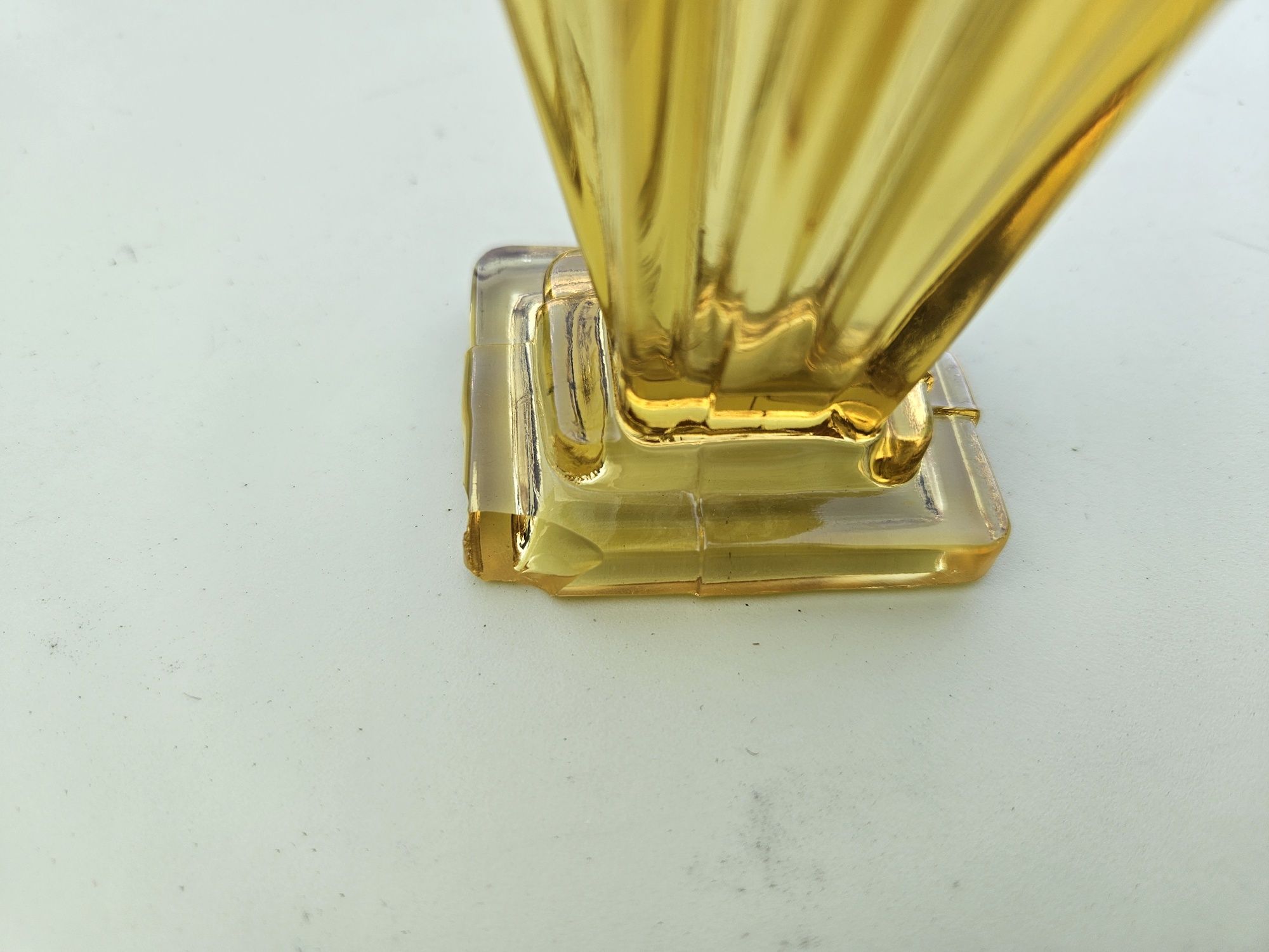Bagley przedwojenny wazon amber Art Deco