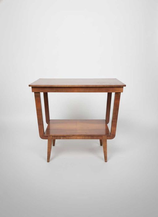 Stolik RTV z obrotowym blatem. Polski design, lata 70.