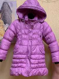 Тепла зимова куртка на дівчинку 6-8 років