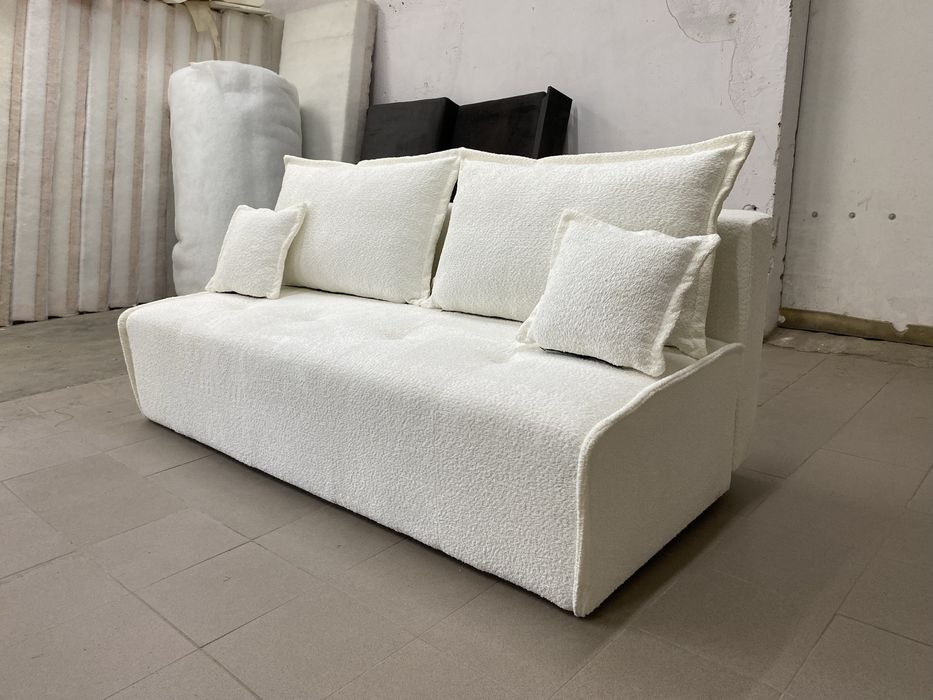 Kanapa rozkładana do salonu czarna tkaniny do wyboru