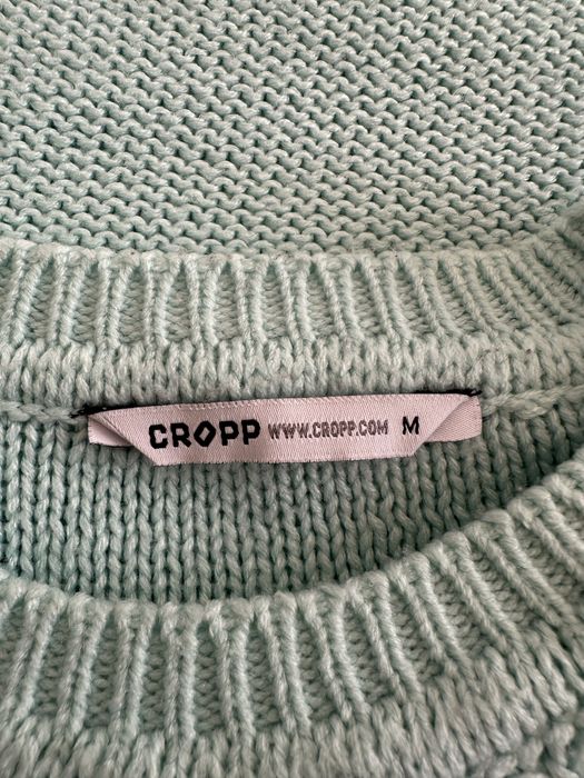 Miętowy sweter damski sweterek pleciony ciepły mięta okazja M 38 Cropp