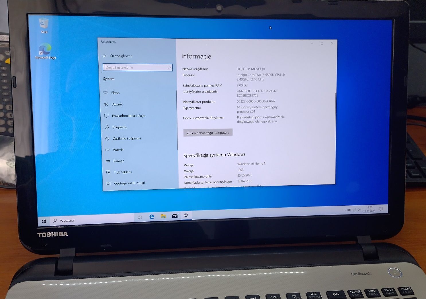 Notebook Toshiba Satellite l50-b-2c8