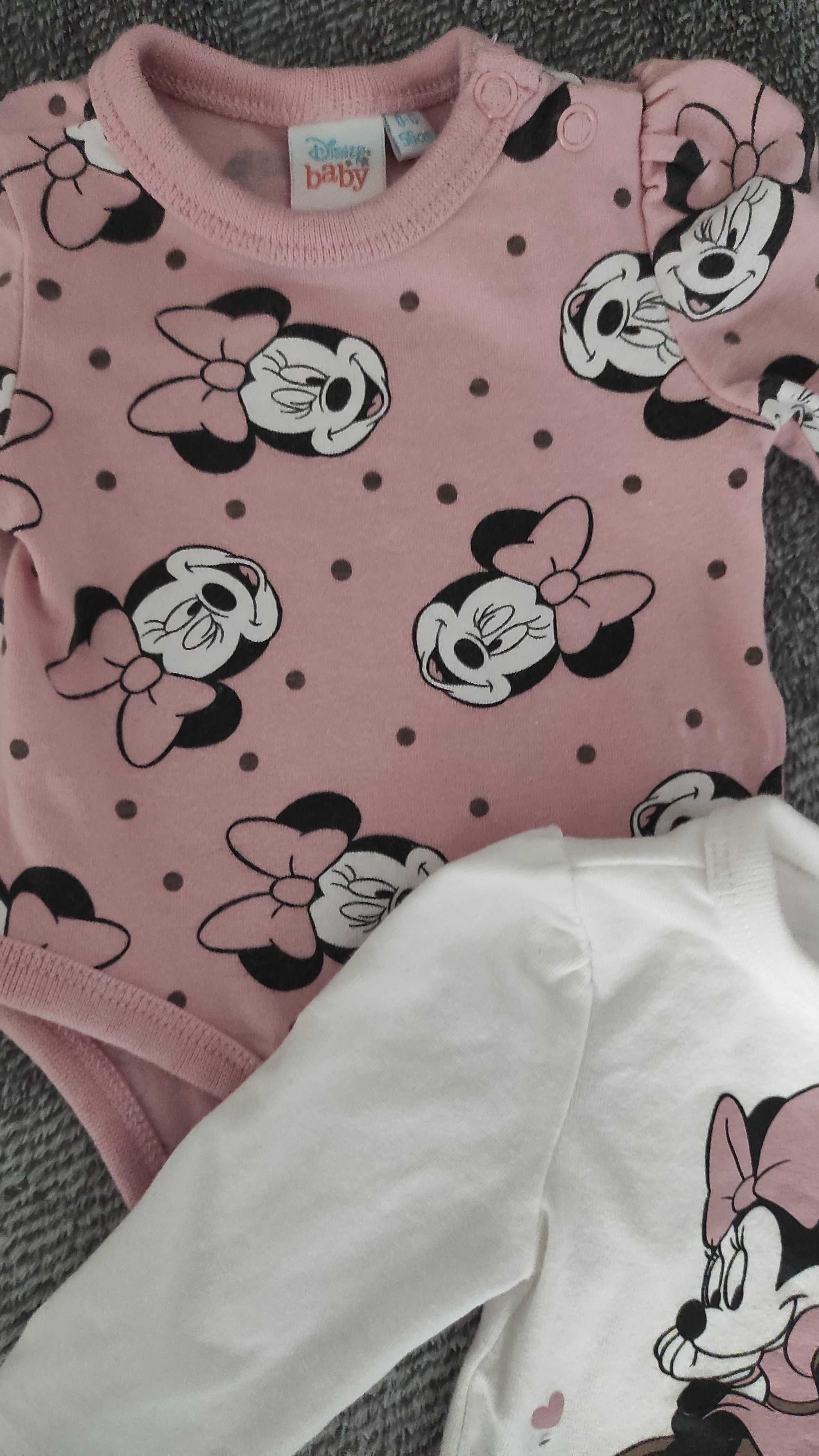 Zestaw 56  body z długim rękawem myszka Minnie Disney baby