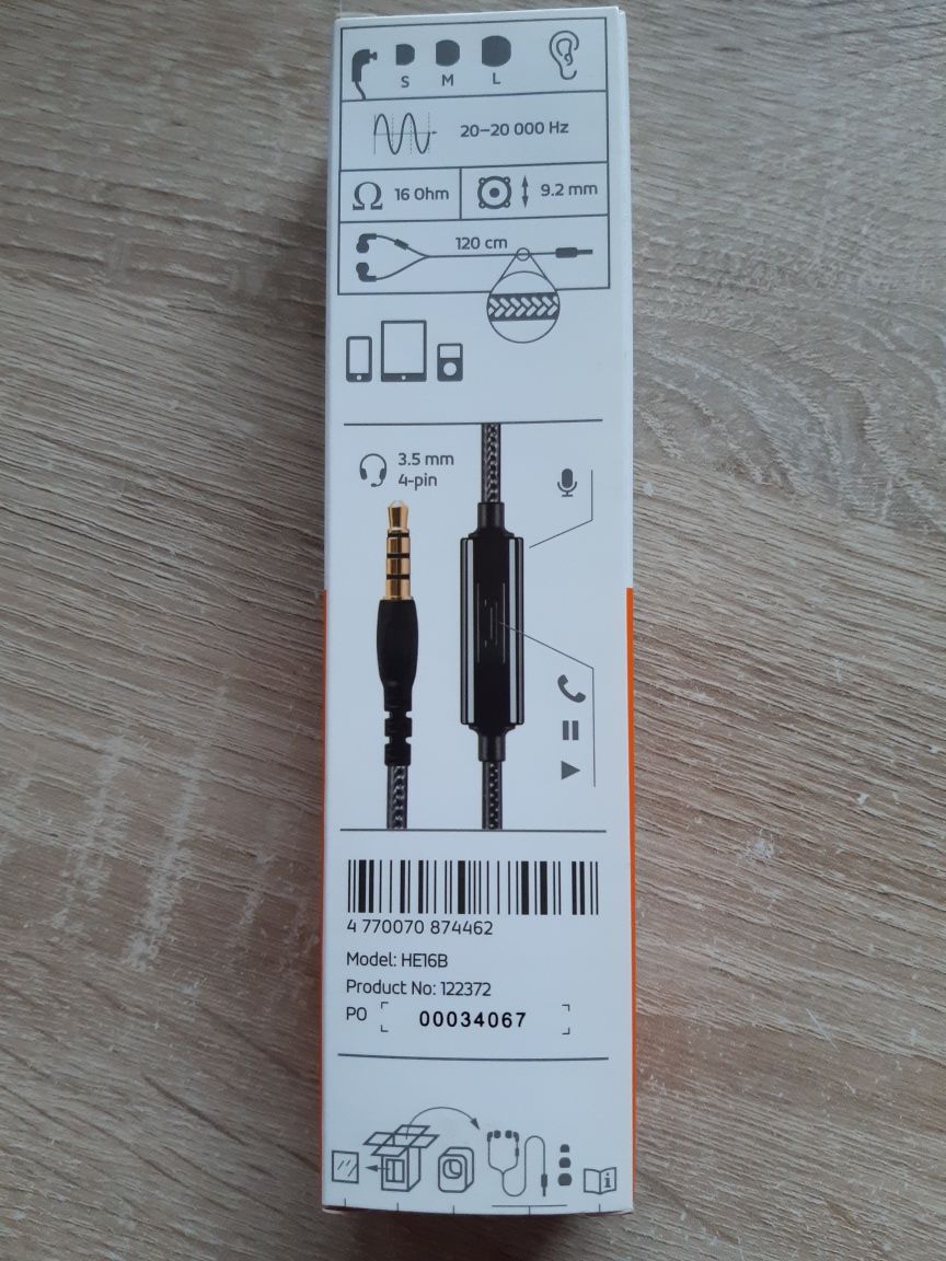 Słuchawki douszne przewodowe acme with mic