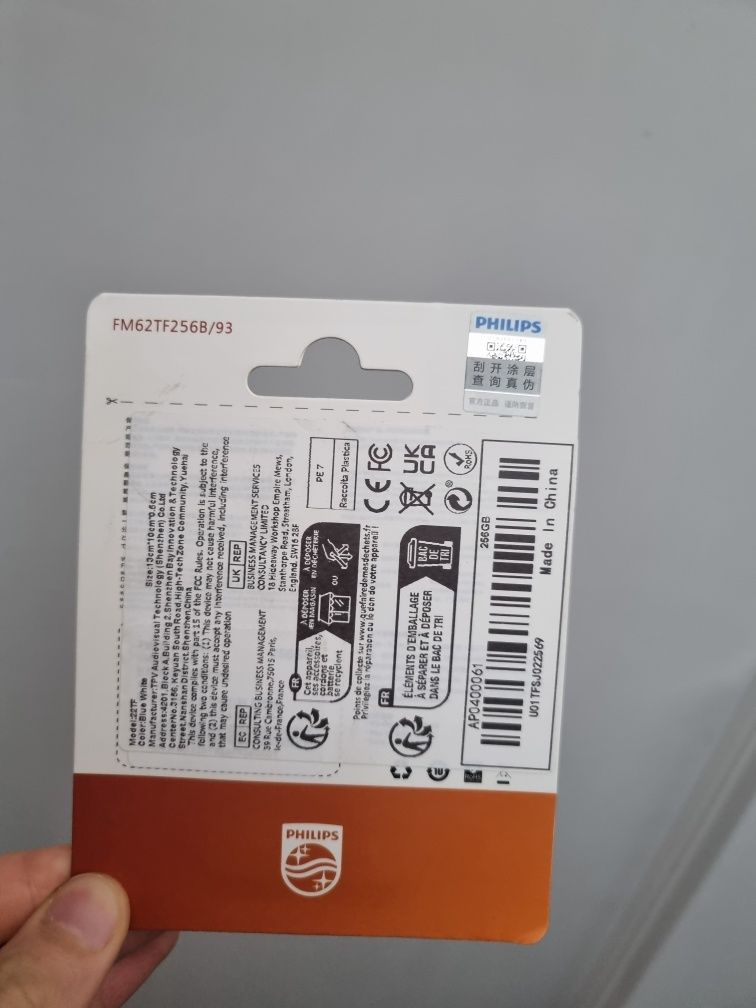 Карта пам'яті Philips MicroSD V30 256GB