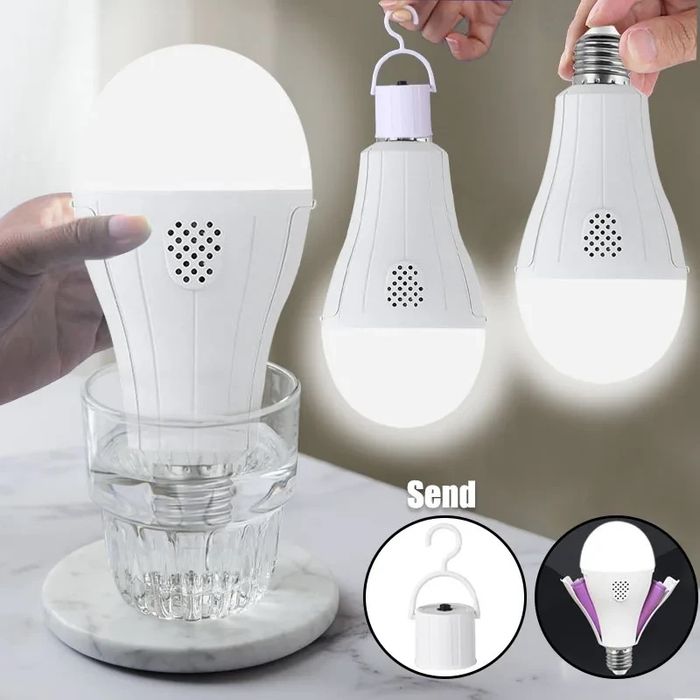 Енергозберігаюча лампа 20w з 2 змінними акумуляторами