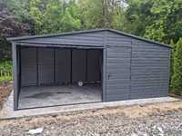 Garaż blaszany grafit 6x5m domek na narzędzia garaz |7x5 8x6 9x7 10x8|