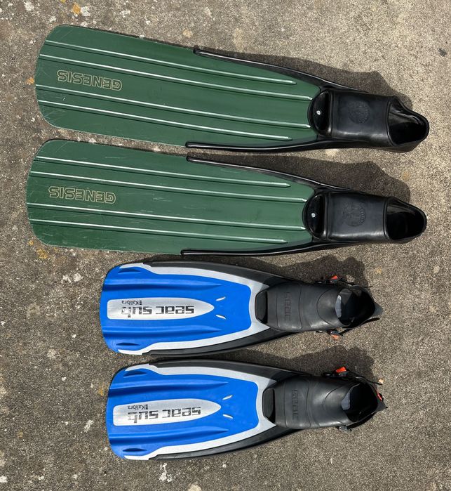 Diverso material para caça submarina