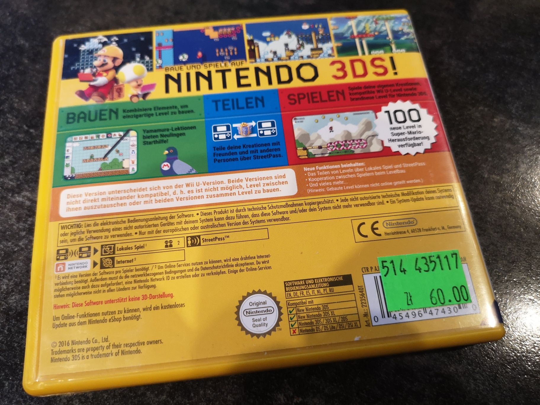 Super Mario Maker 3DS 2DS Nintendo gra ANG (stan bdb) kioskzgrami
